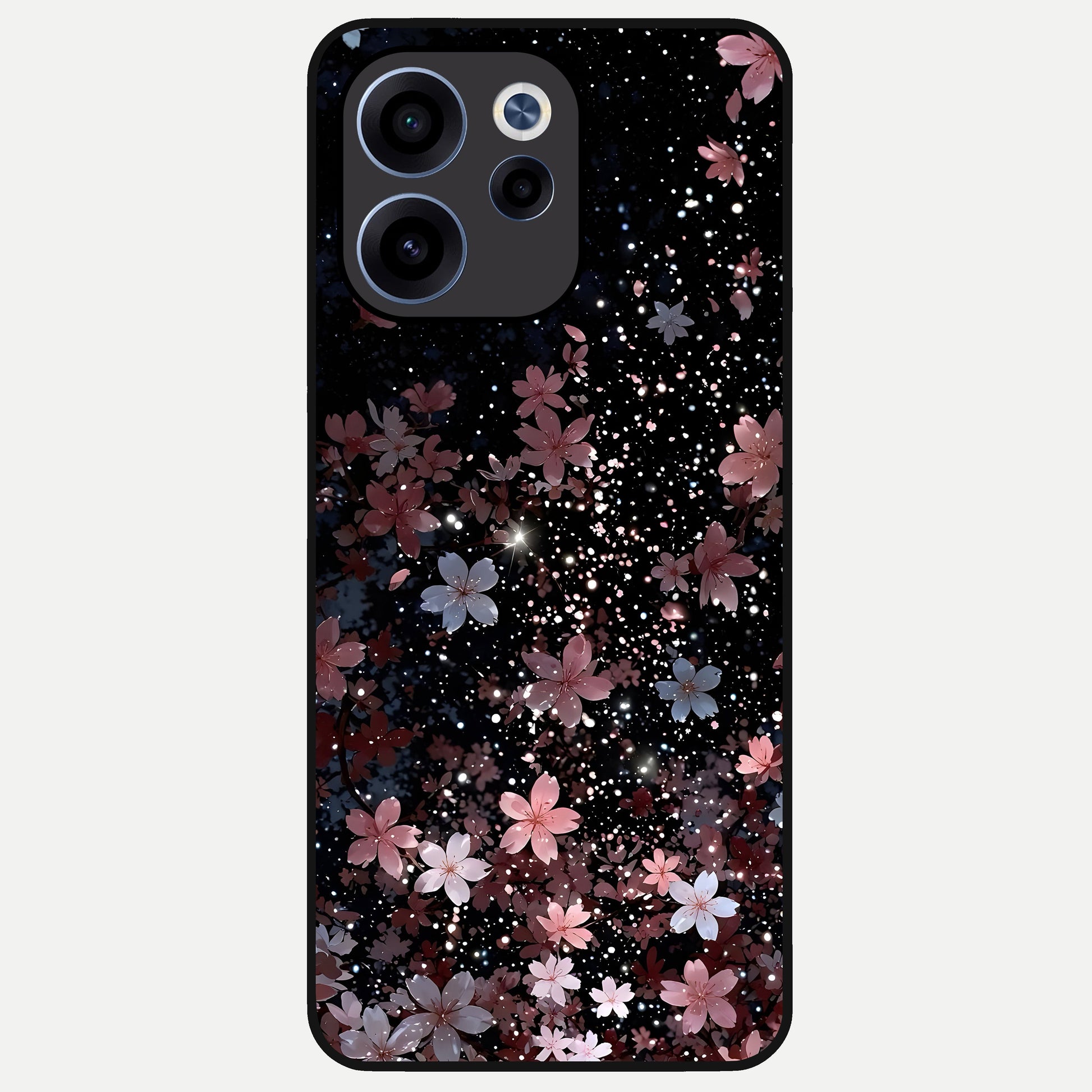  Starlit Flower Dreams Glass Case For Oppo Reno 15c back cover – full design glossy printed glass finish