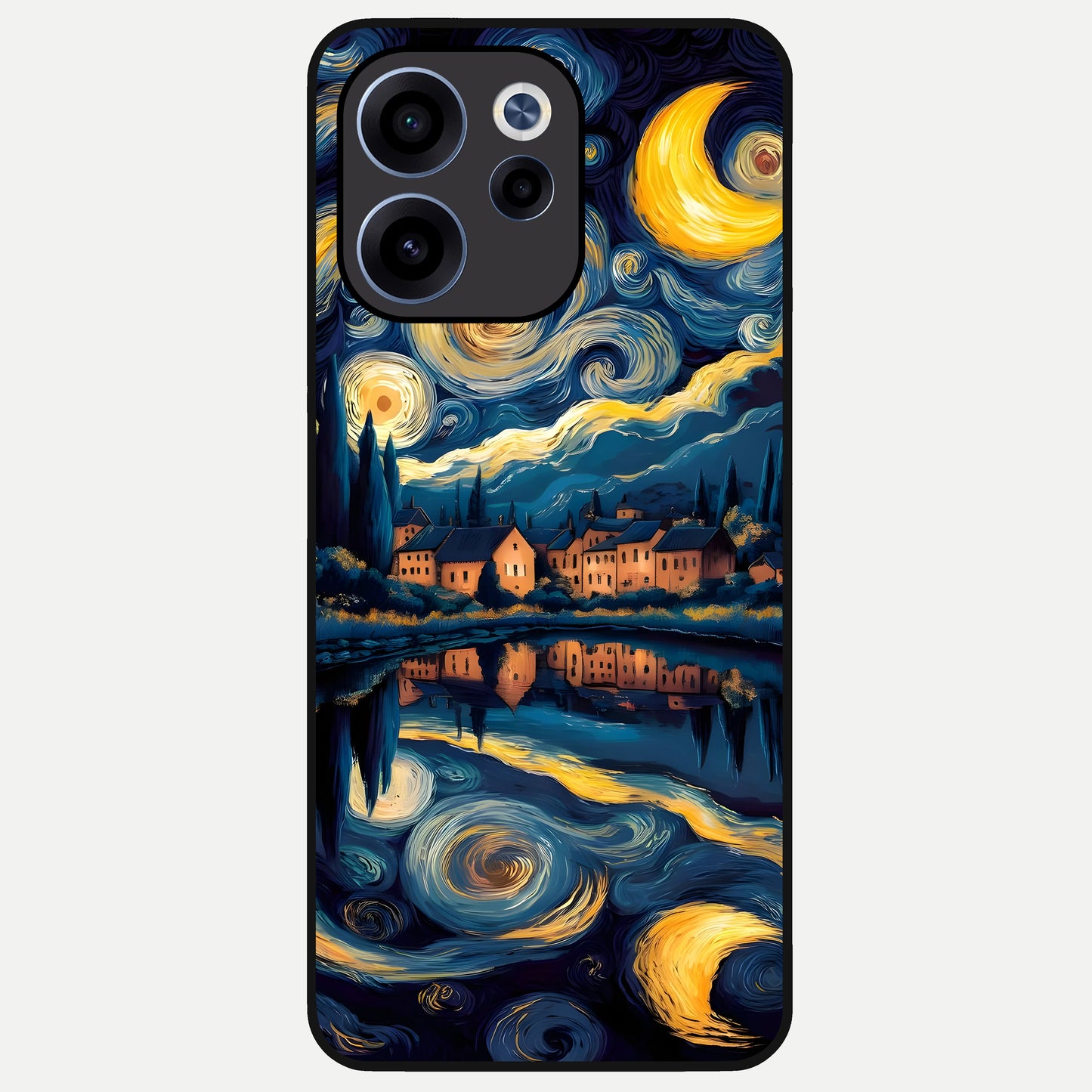  Starry Sky Serenity Glass Case For Oppo Reno 15c back cover – full design glossy printed glass finish