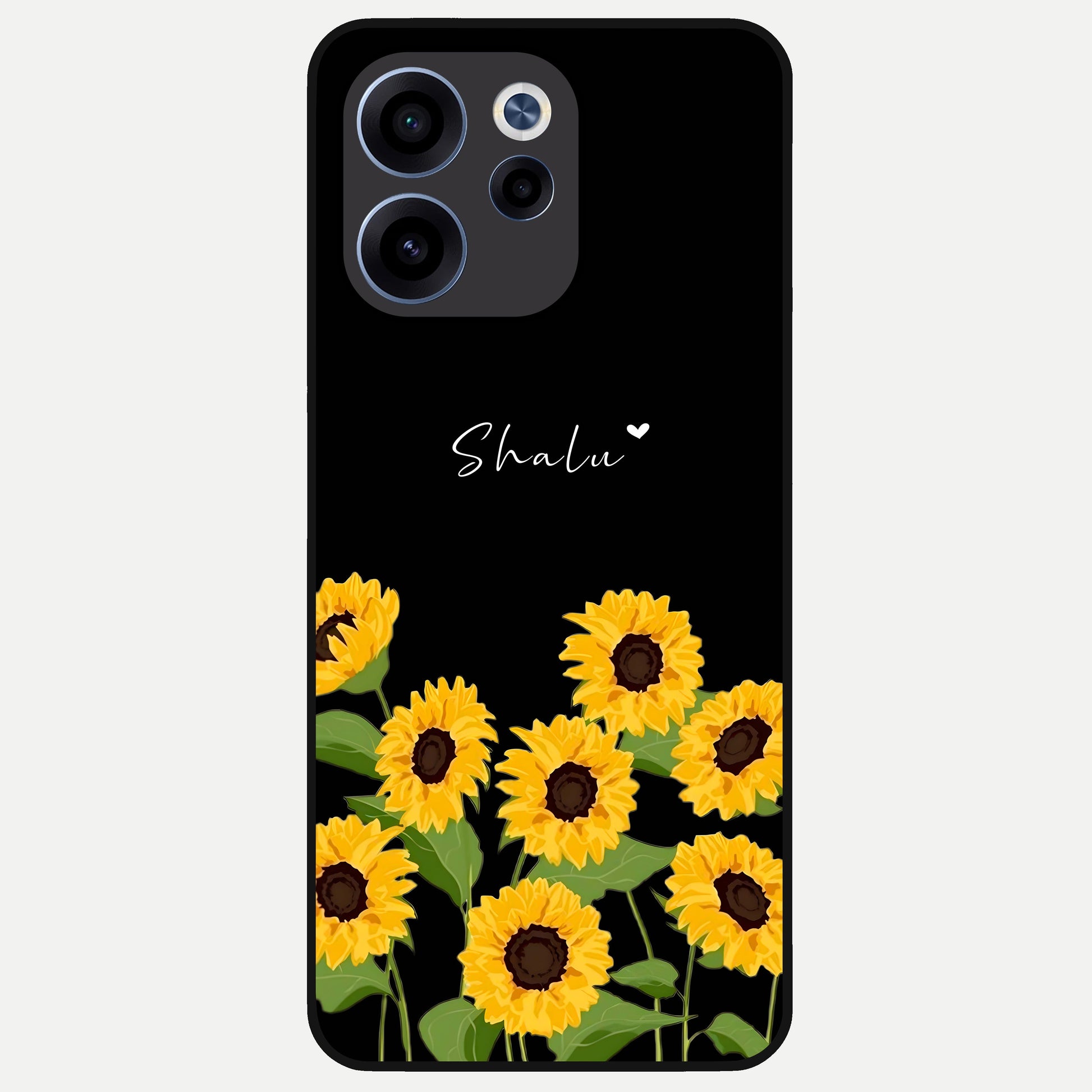  Sunflower Sky Bloom Glass Case For Oppo Reno 15c back cover – full design glossy printed glass finish