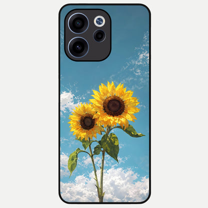  Sunlit Daisy Glow Glass Case For Oppo Reno 15c back cover – full design glossy printed glass finish