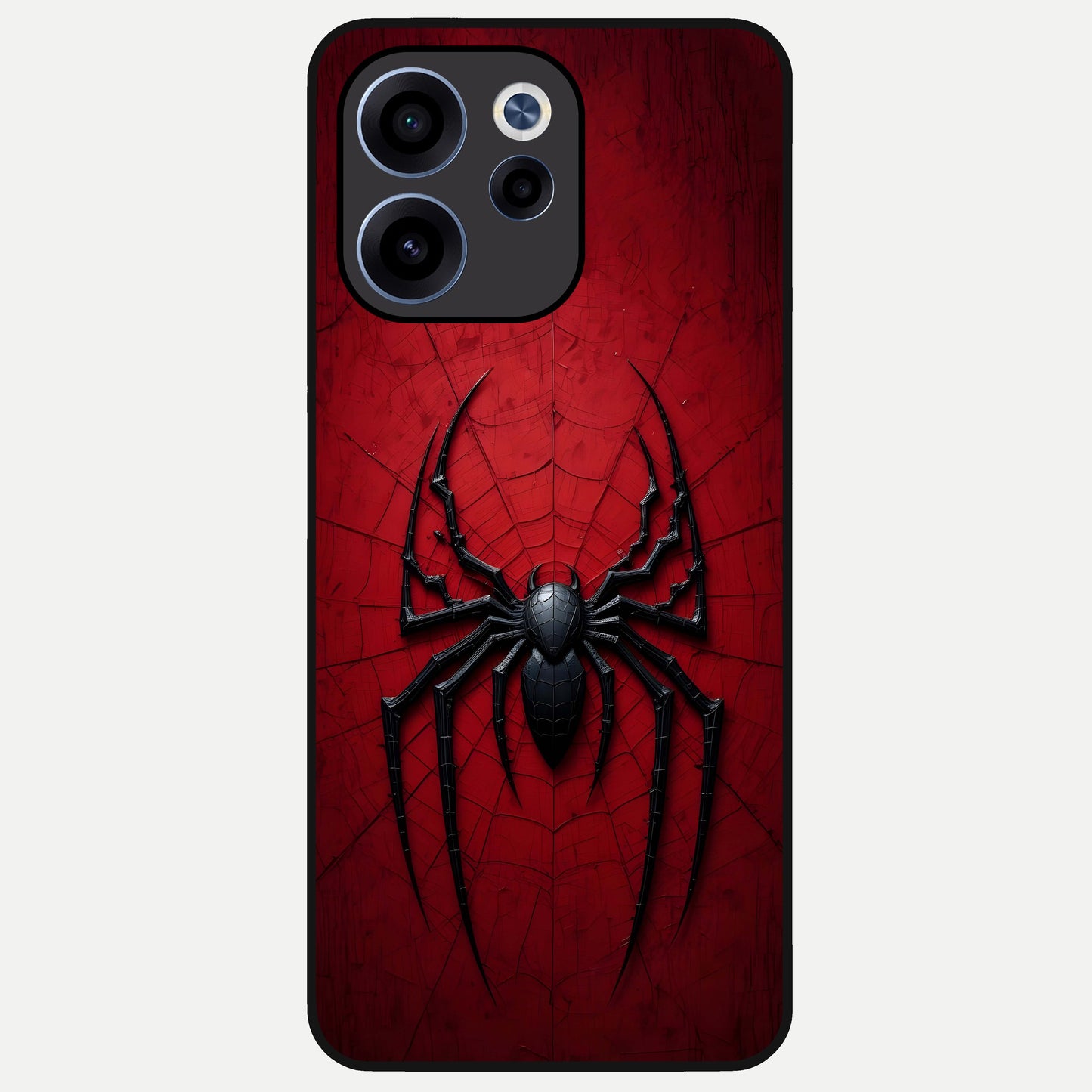  Superhero Web Emblem Glass Case For Oppo Reno 15c back cover – full design glossy printed glass finish