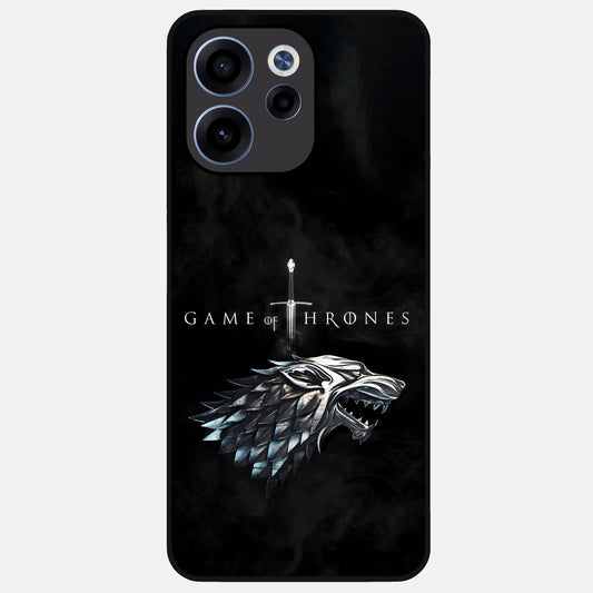  Throne Wolf Legacy Glass Case For Oppo Reno 15c back cover – full design glossy printed glass finish
