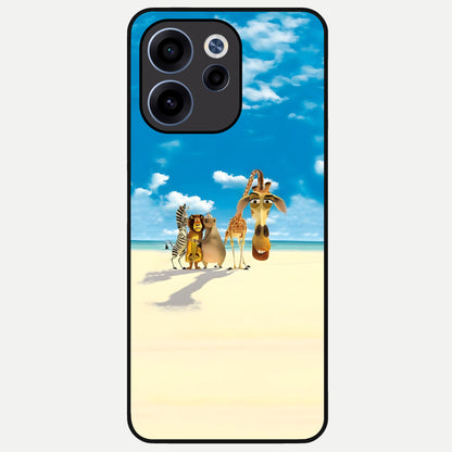  Tropical Fun Squad Glass Case For Oppo Reno 15c back cover – full design glossy printed glass finish