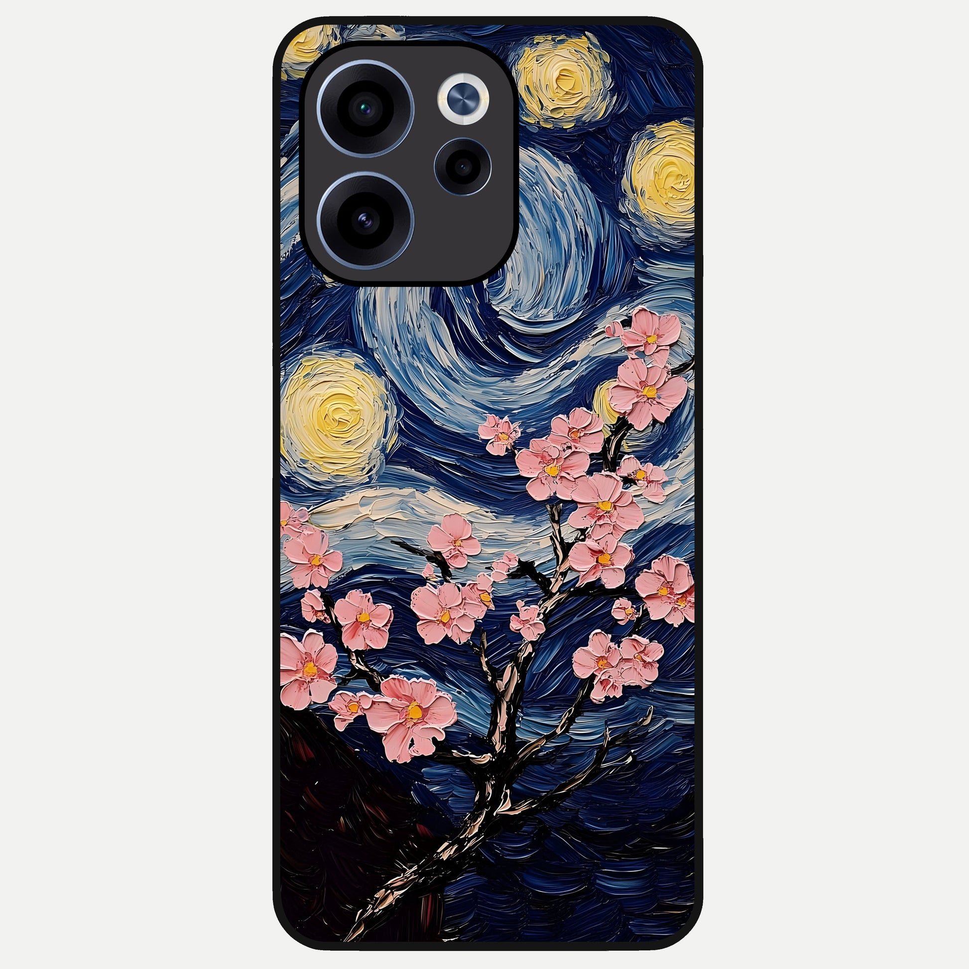  Van Gogh Scenery Glass Case For Oppo Reno 15c back cover – full design glossy printed glass finish