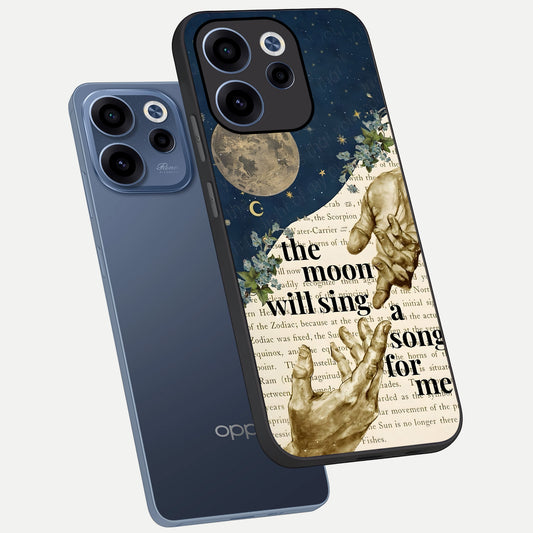  Aesthetic Divine phone case For Oppo Reno 15c showing premium glass back cover with detailed artwork