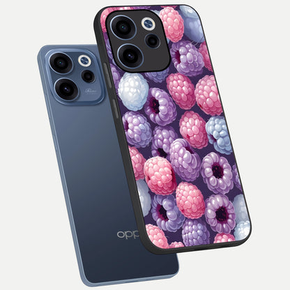  Berry Candy Pop phone case For Oppo Reno 15c showing premium glass back cover with detailed artwork