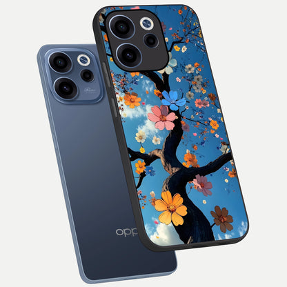  Blossom Dream Sky phone case For Oppo Reno 15c showing premium glass back cover with detailed artwork