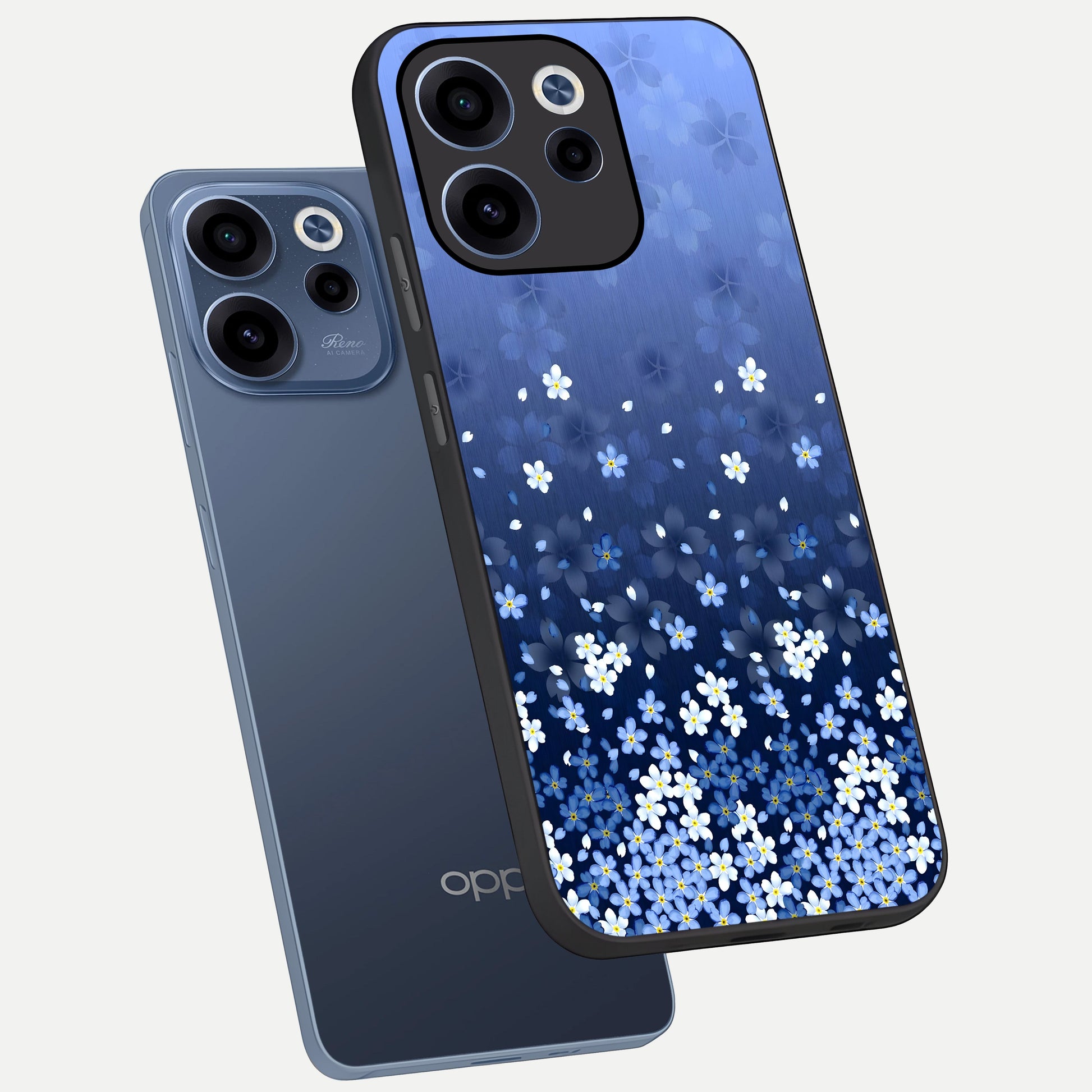  Blue Starry phone case For Oppo Reno 15c showing premium glass back cover with detailed artwork