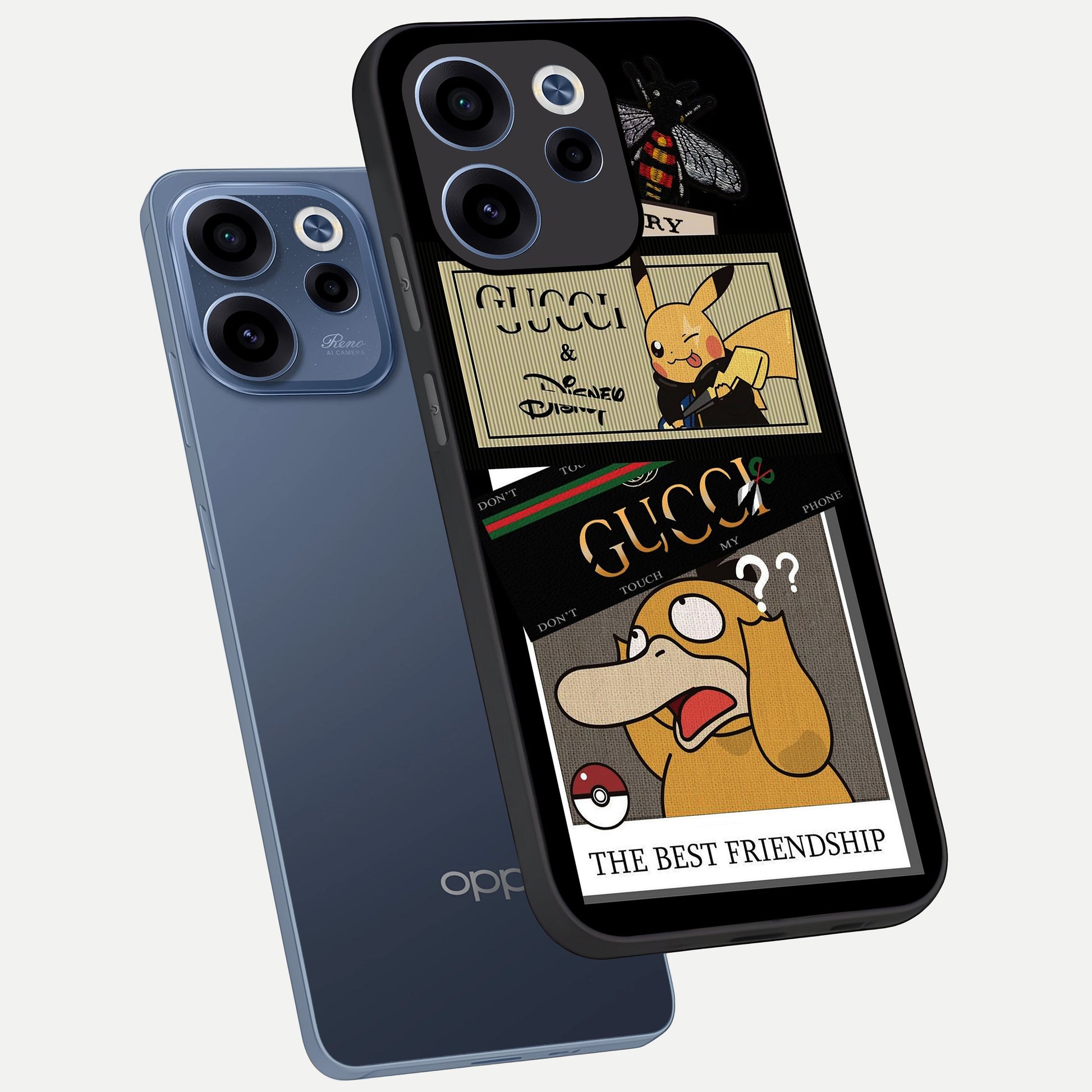  Cartoon Brand Play Mashup phone case For Oppo Reno 15c showing premium glass back cover with detailed artwork
