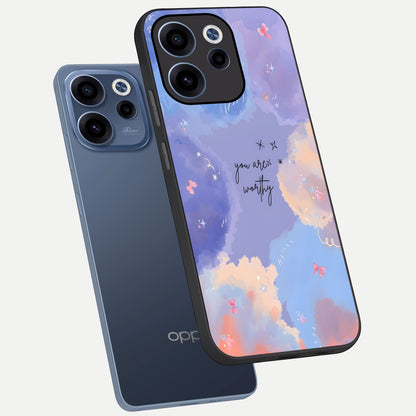  Celestial Cloud Magic phone case For Oppo Reno 15c showing premium glass back cover with detailed artwork