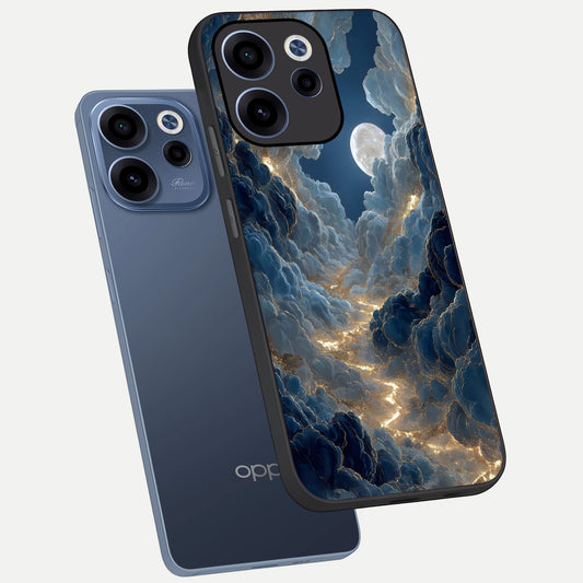  Celestial Cloud Road phone case For Oppo Reno 15c showing premium glass back cover with detailed artwork