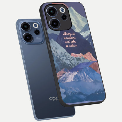  Celestial Mountain Calm phone case For Oppo Reno 15c showing premium glass back cover with detailed artwork