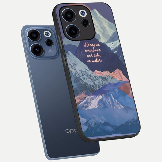  Celestial Mountain Calm phone case For Oppo Reno 15c showing premium glass back cover with detailed artwork