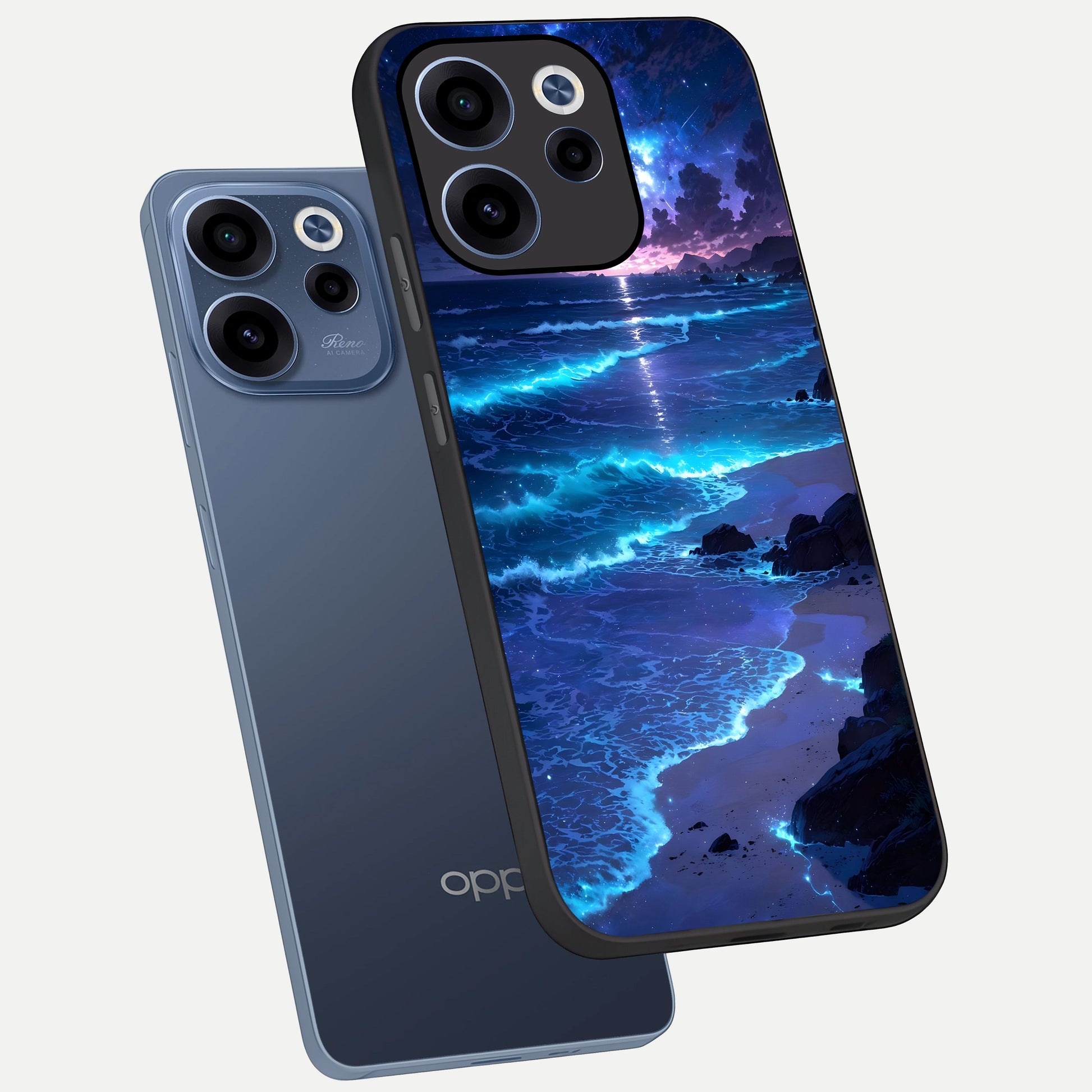  Classic Damn Look phone case For Oppo Reno 15c showing premium glass back cover with detailed artwork