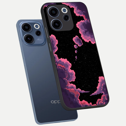  Cosmic Cloud Journey phone case For Oppo Reno 15c showing premium glass back cover with detailed artwork