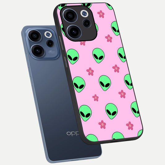  Cosmic Cute Crush phone case For Oppo Reno 15c showing premium glass back cover with detailed artwork