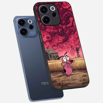  Courage Under Sky phone case For Oppo Reno 15c showing premium glass back cover with detailed artwork