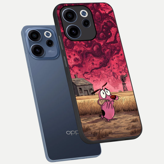  Courage Under Sky phone case For Oppo Reno 15c showing premium glass back cover with detailed artwork
