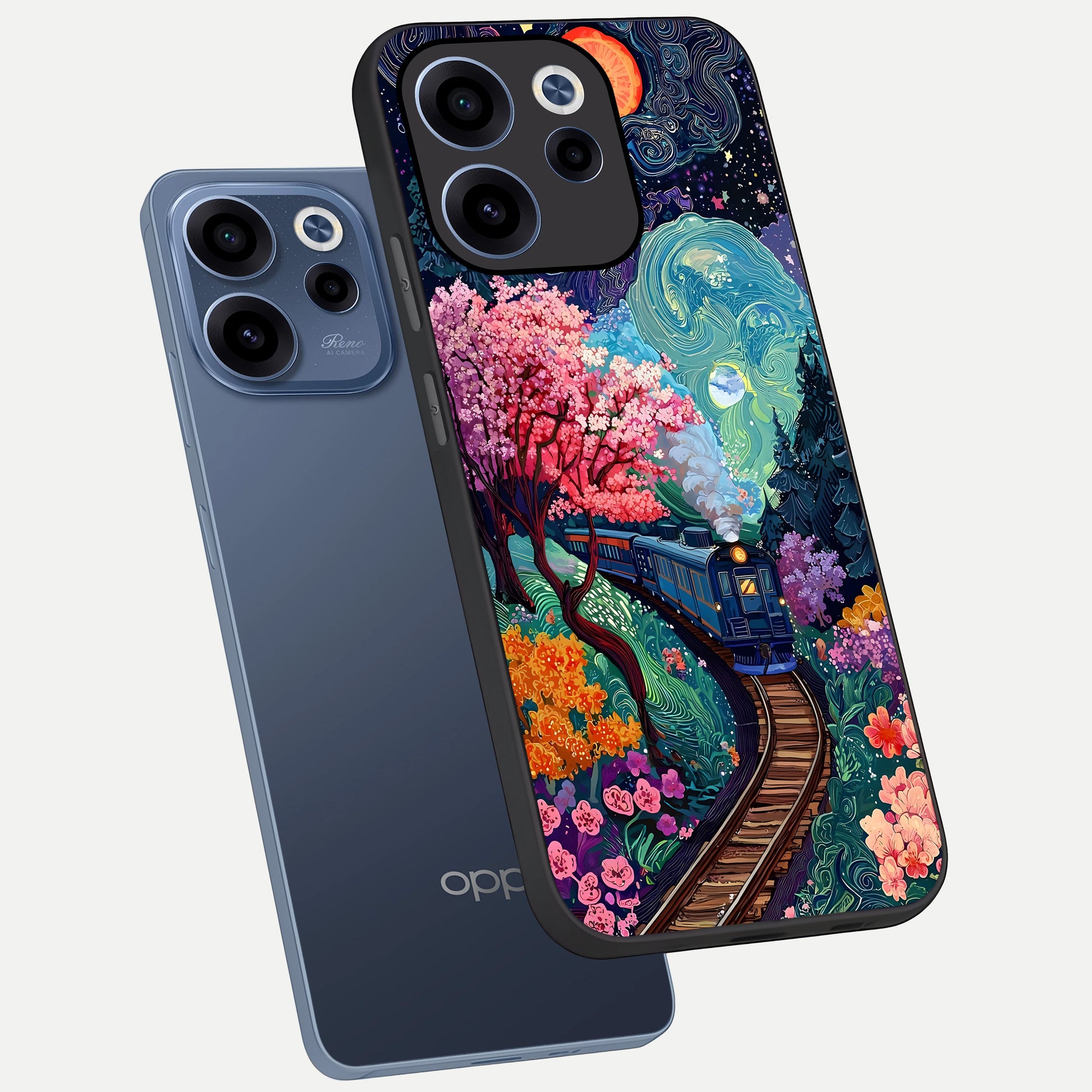  Digital Art phone case For Oppo Reno 15c showing premium glass back cover with detailed artwork