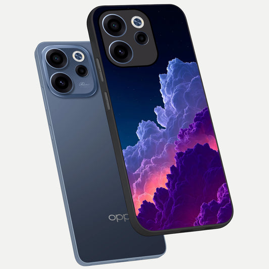  Dreamy Cloud Skies phone case For Oppo Reno 15c showing premium glass back cover with detailed artwork