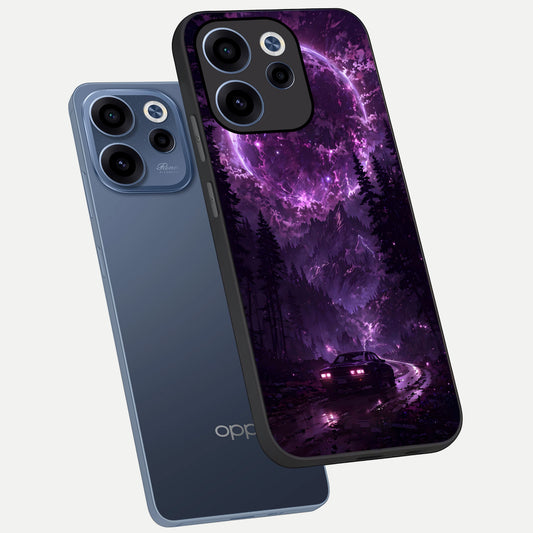  Eternal Cosmic Drive phone case For Oppo Reno 15c showing premium glass back cover with detailed artwork