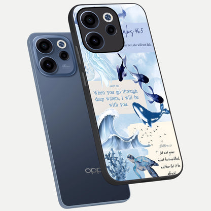  Faithful Ocean Promise phone case For Oppo Reno 15c showing premium glass back cover with detailed artwork