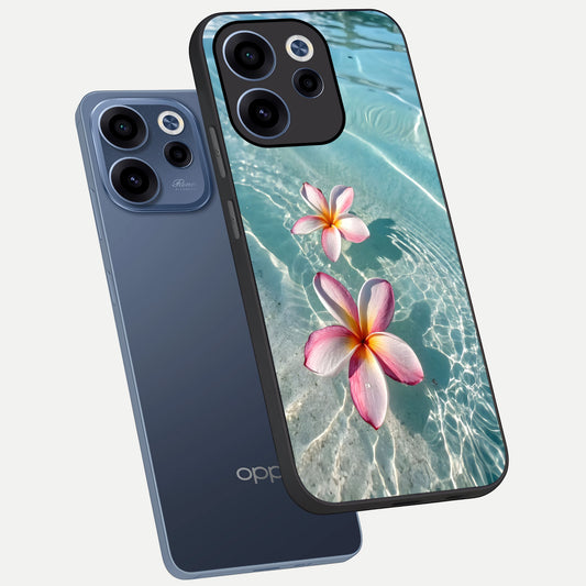  Floating Bloom Bliss phone case For Oppo Reno 15c showing premium glass back cover with detailed artwork