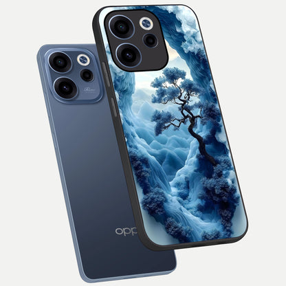  Frozen Serenity Gate phone case For Oppo Reno 15c showing premium glass back cover with detailed artwork