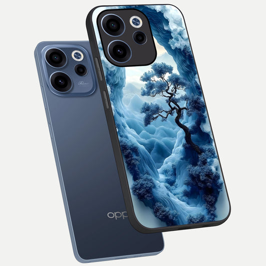  Frozen Serenity Gate phone case For Oppo Reno 15c showing premium glass back cover with detailed artwork