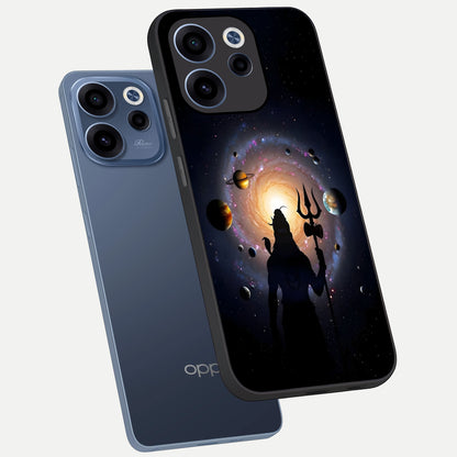  Galactic Shiva Vision phone case For Oppo Reno 15c showing premium glass back cover with detailed artwork
