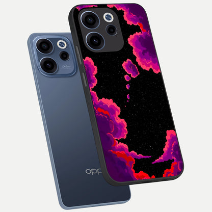  Galaxy Dream Frame phone case For Oppo Reno 15c showing premium glass back cover with detailed artwork