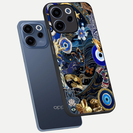  Golden Moon Magic phone case For Oppo Reno 15c showing premium glass back cover with detailed artwork
