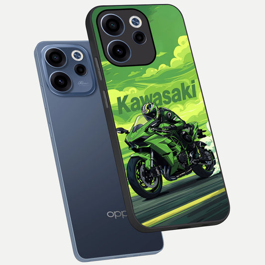  Greenery Sky phone case For Oppo Reno 15c showing premium glass back cover with detailed artwork
