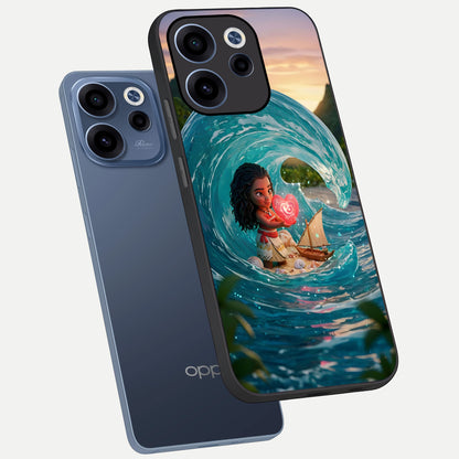  Heart of Ocean phone case For Oppo Reno 15c showing premium glass back cover with detailed artwork
