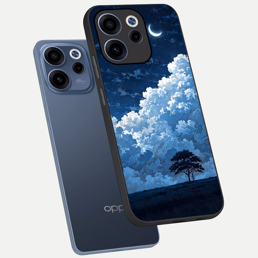  Midnight Sky Serenity phone case For Oppo Reno 15c showing premium glass back cover with detailed artwork