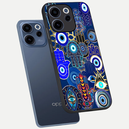  Mystic Palm Guard phone case For Oppo Reno 15c showing premium glass back cover with detailed artwork
