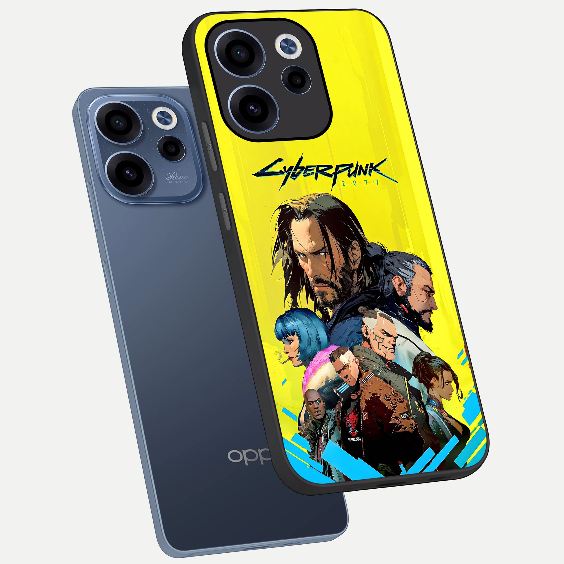  Neon Rebel Genesis phone case For Oppo Reno 15c showing premium glass back cover with detailed artwork