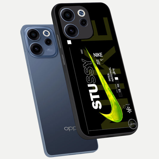  Neon Street Edition phone case For Oppo Reno 15c showing premium glass back cover with detailed artwork