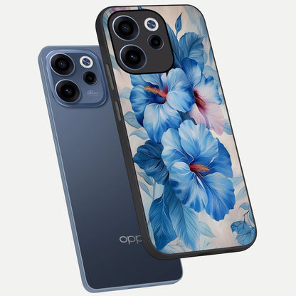  Ocean Hibiscus Grace phone case For Oppo Reno 15c showing premium glass back cover with detailed artwork