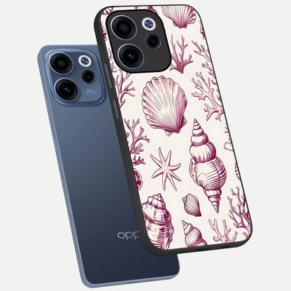  Pink Power Sparks phone case For Oppo Reno 15c showing premium glass back cover with detailed artwork
