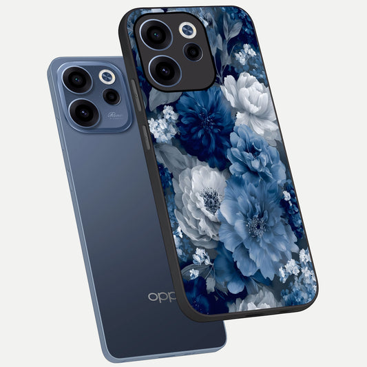  Royal Bloom Garden phone case For Oppo Reno 15c showing premium glass back cover with detailed artwork