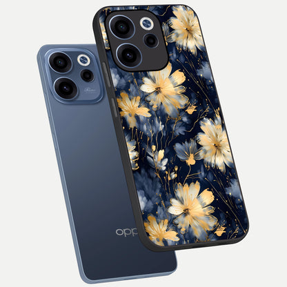  Royal Petal Dream phone case For Oppo Reno 15c showing premium glass back cover with detailed artwork