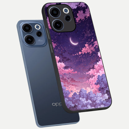  Sky Drift Clouds phone case For Oppo Reno 15c showing premium glass back cover with detailed artwork