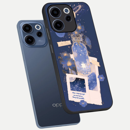  Starlit Cosmic Jar phone case For Oppo Reno 15c showing premium glass back cover with detailed artwork