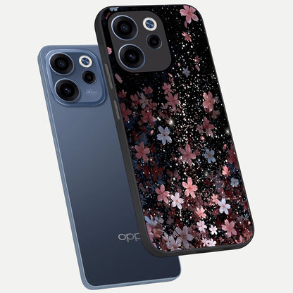  Starlit Flower Dreams phone case For Oppo Reno 15c showing premium glass back cover with detailed artwork