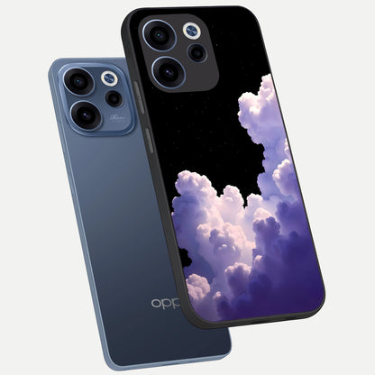  Starlit Night Whispers phone case For Oppo Reno 15c showing premium glass back cover with detailed artwork
