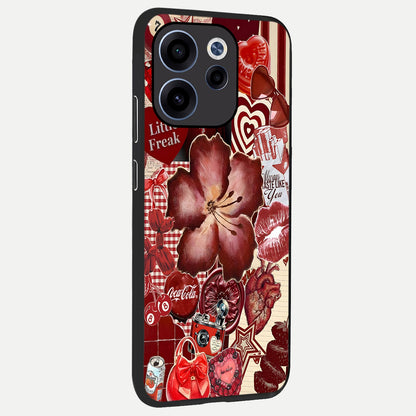  Aesthetic Little Freak back cover For Oppo Reno 15c slim fit glass case with vibrant aesthetic design