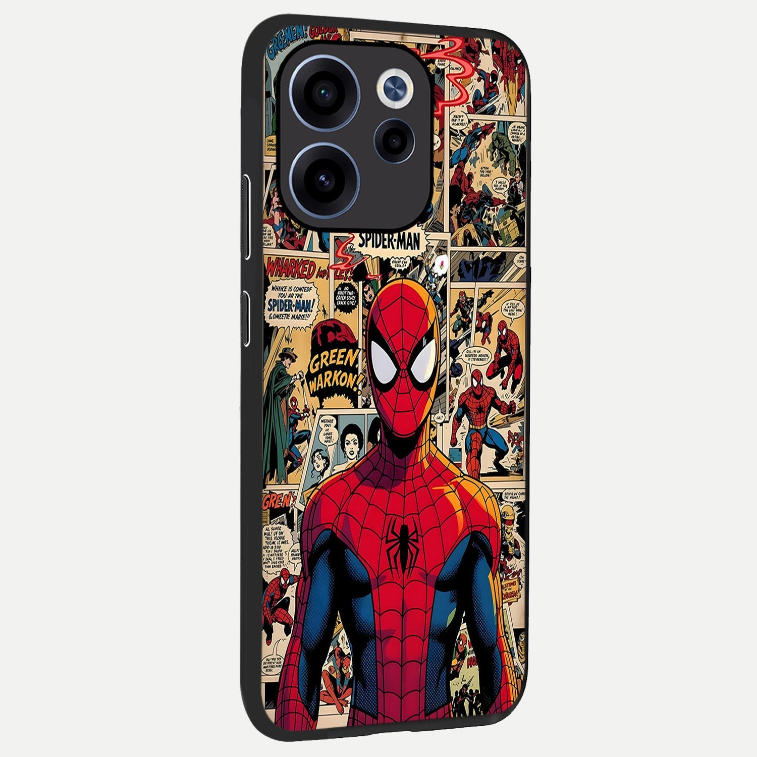  Aesthetic Spider back cover For Oppo Reno 15c slim fit glass case with vibrant aesthetic design