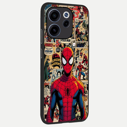  Aesthetic Spider back cover For Oppo Reno 15c slim fit glass case with vibrant aesthetic design