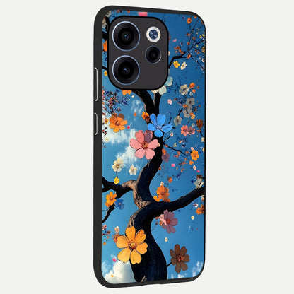 Blossom Dream Sky back cover For Oppo Reno 15c slim fit glass case with vibrant aesthetic design